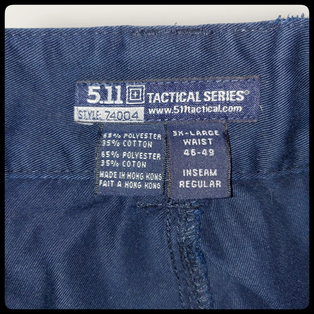 5.11 Tactical Blue Cargo Pants Relaxed Fit - Picture 4 of 6